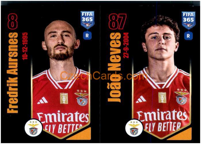 Fredrik Aursnes / João Neves 2024 Panini Fifa 365 sticker #398