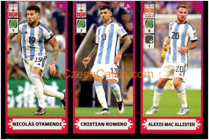 Otamendi / Romero / Mac Allister 2024 Panini Fifa 365 sticker #418