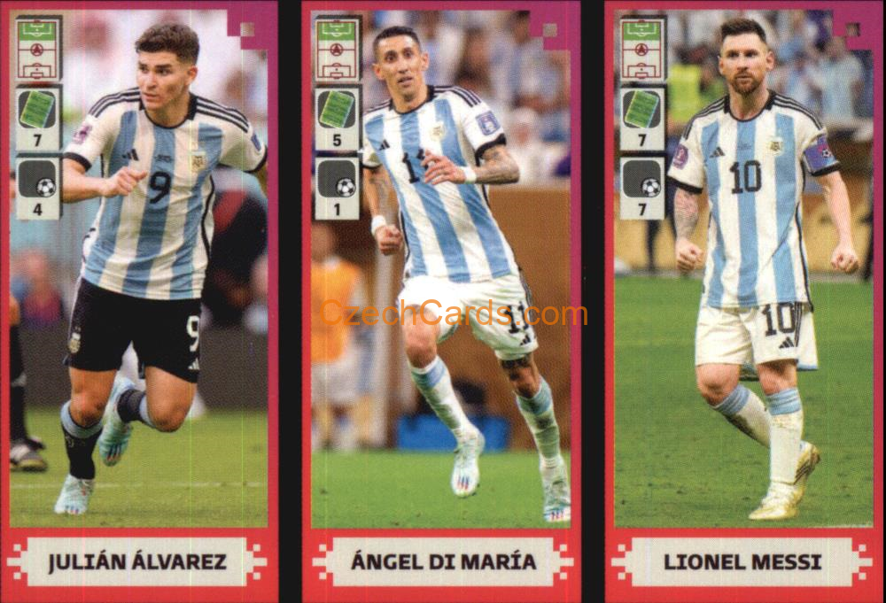 Álvarez / Di María / Messi 2024 Panini Fifa 365 sticker #420