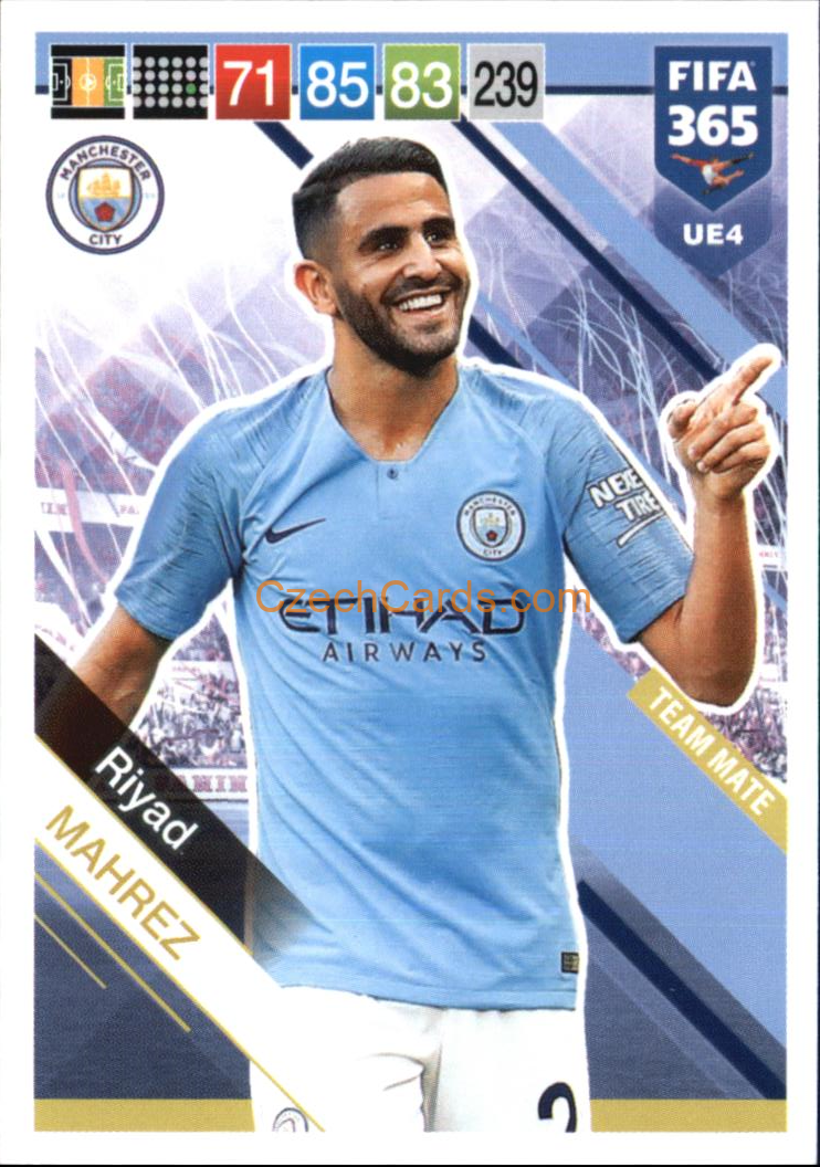 Riyad Mahrez 2019 Panini FIFA 365 Adrenalyn XL Update #UE4