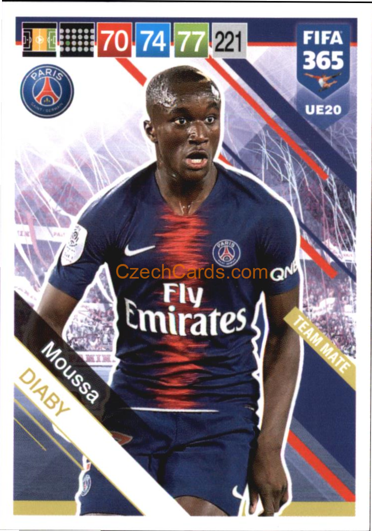 Moussa Diaby 2019 Panini FIFA 365 Adrenalyn XL Update #UE20