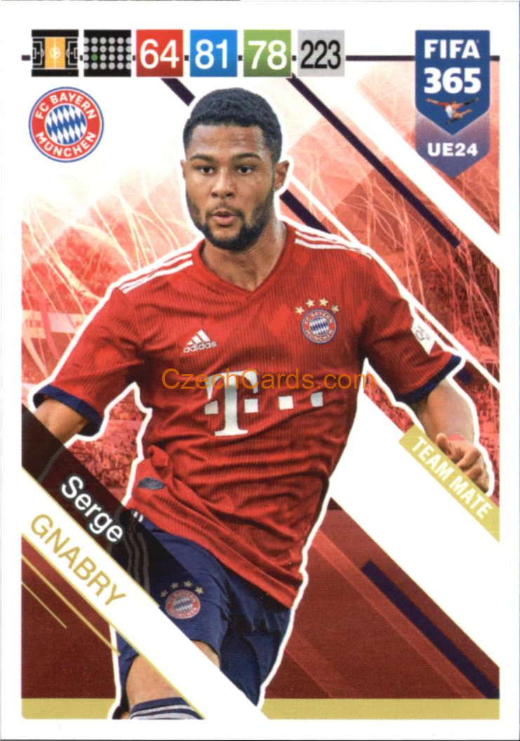 Serge Gnabry 2019 Panini FIFA 365 Adrenalyn XL Update #UE24