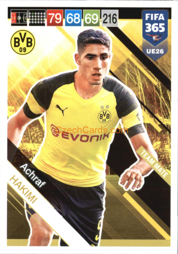 Achraf Hakimi 2019 Panini FIFA 365 Adrenalyn XL Update #UE26