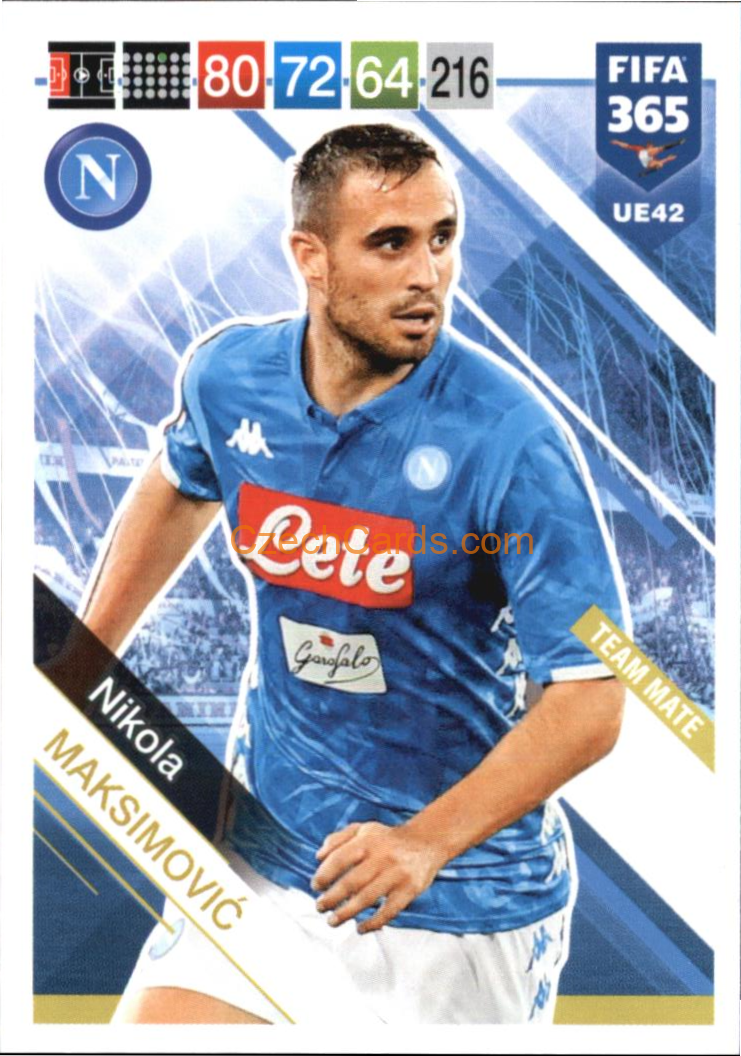 Nikola Maksimović 2019 Panini FIFA 365 Adrenalyn XL Update #UE42