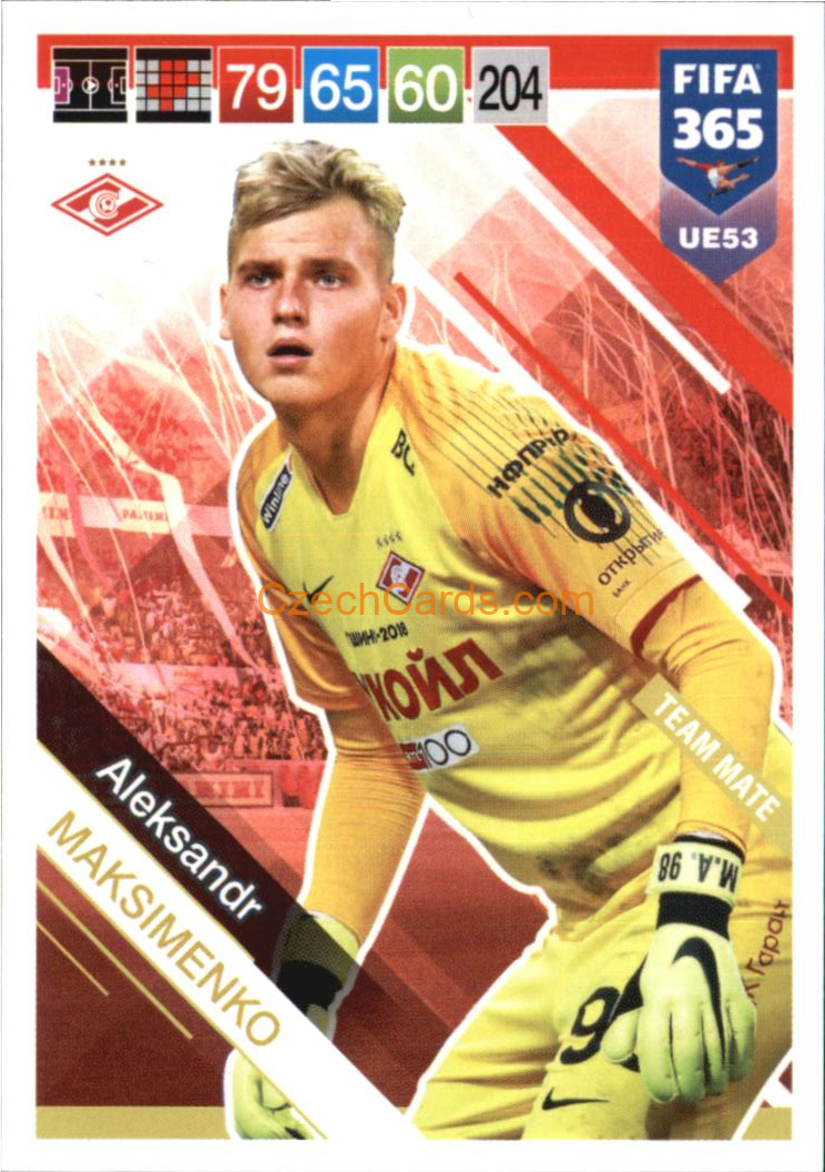 Aleksandr Maksimenko 2019 Panini FIFA 365 Adrenalyn XL Update #UE53
