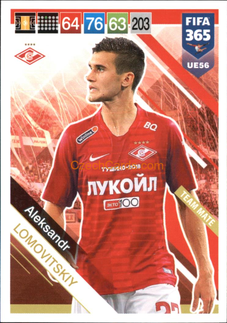 Aleksandr Lomovitskiy 2019 Panini FIFA 365 Adrenalyn XL Update #UE56