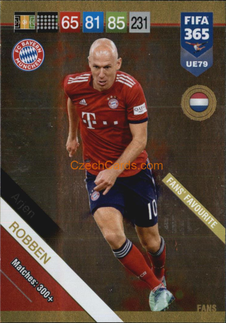 Arjen Robben 2019 Panini FIFA 365 Adrenalyn XL Update Fans #UE79