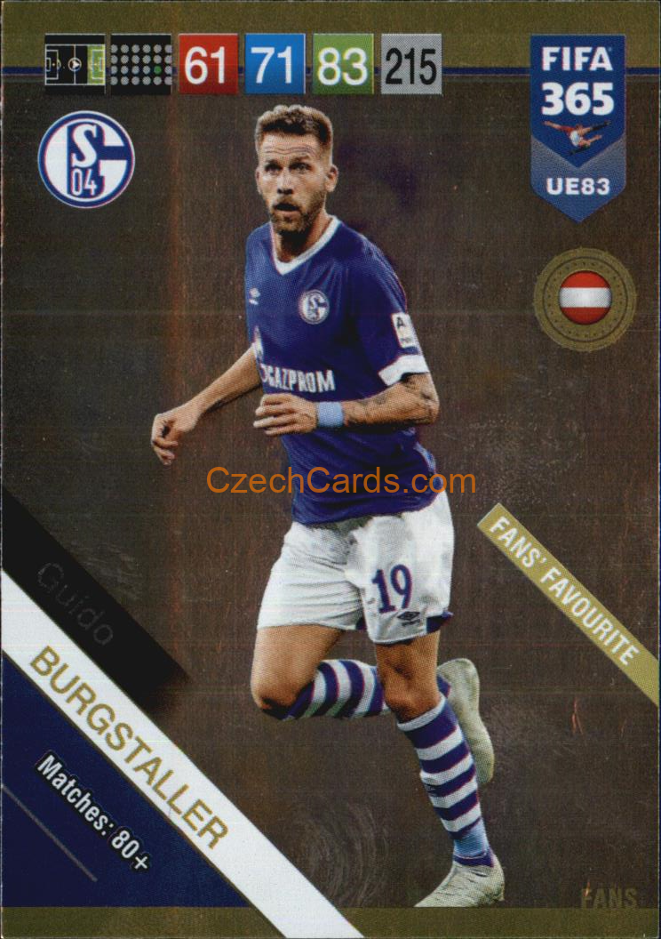 Guido Burgstaller 2019 Panini FIFA 365 Adrenalyn XL Update Fans #UE83