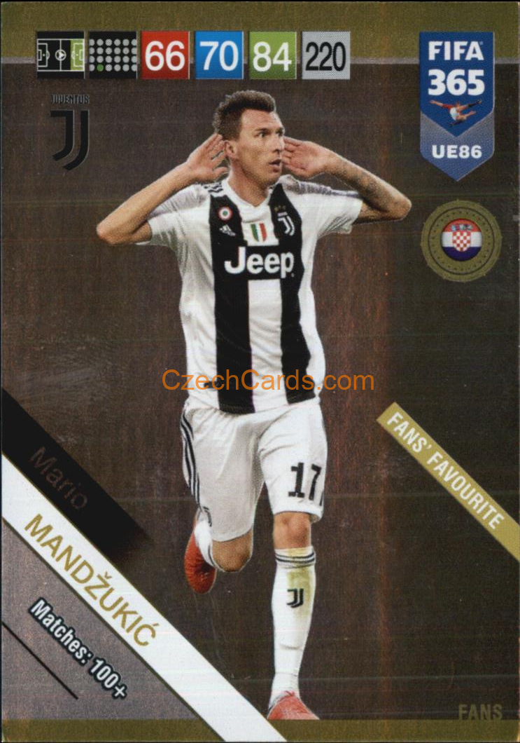 Mario Mandžukić 2019 Panini FIFA 365 Adrenalyn XL Update Fans #UE86