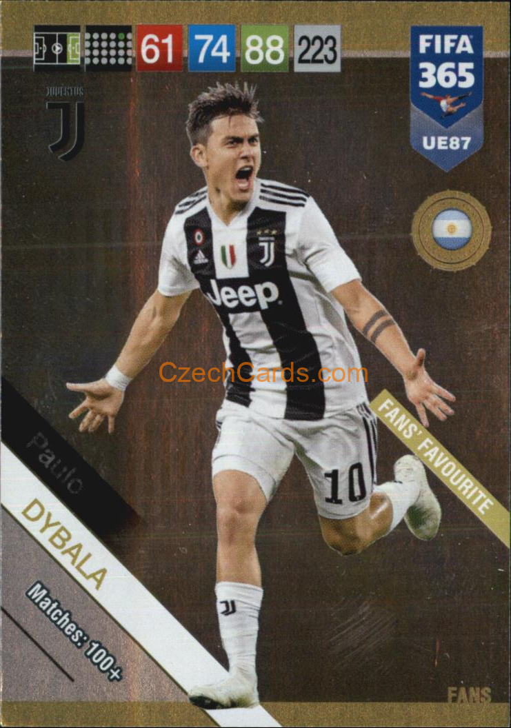 Paulo Dybala 2019 Panini FIFA 365 Adrenalyn XL Update Fans #UE87