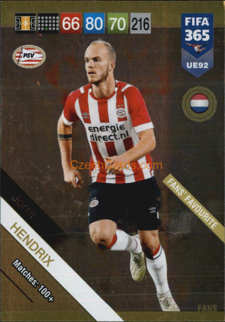 Jorrit Hendrix 2019 Panini FIFA 365 Adrenalyn XL Update Fans #UE92