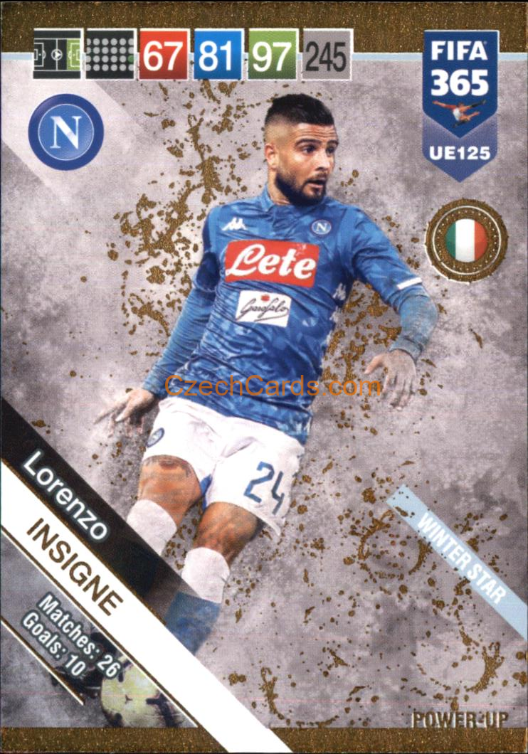 Lorenzo Insigne 2019 Panini FIFA 365 Adrenalyn XL Update Winter Stars #UE125