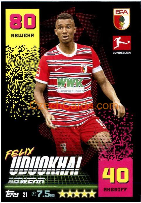 Felix Uduokhai 2022/23 Topps Match Attax Bundesliga #21
