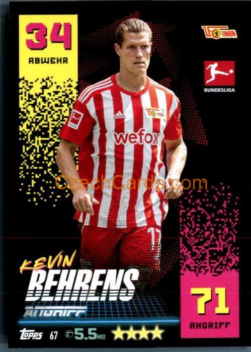 Kevin Behrens 2022/23 Topps Match Attax Bundesliga #67