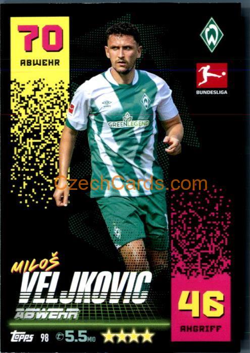 Miloš Veljkovic 2022/23 Topps Match Attax Bundesliga #98