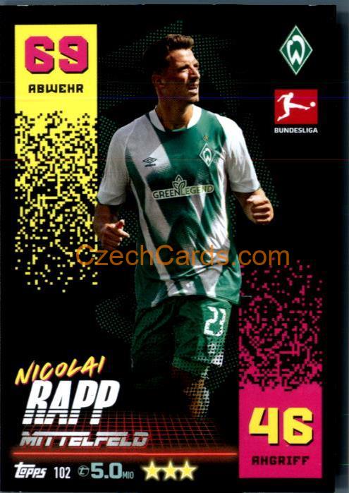 Nicolai Rapp 2022/23 Topps Match Attax Bundesliga #102