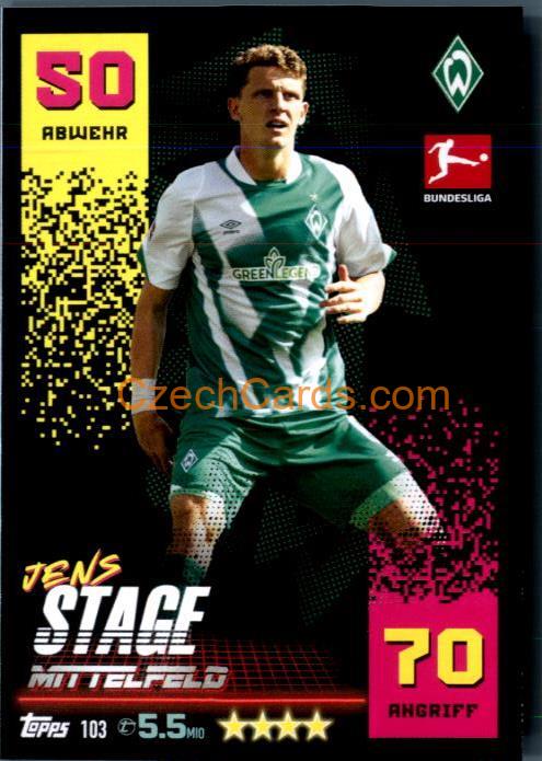 Jens Stage 2022/23 Topps Match Attax Bundesliga #103