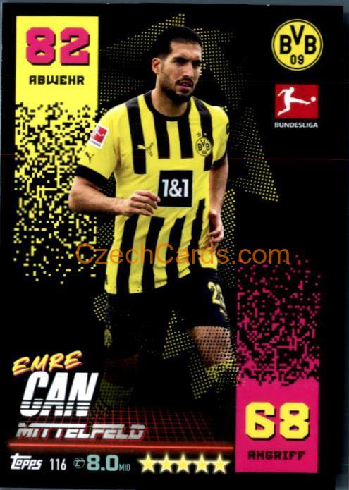 Emre Can 2022/23 Topps Match Attax Bundesliga #116