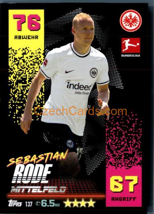Sebastian Rode 2022/23 Topps Match Attax Bundesliga #137