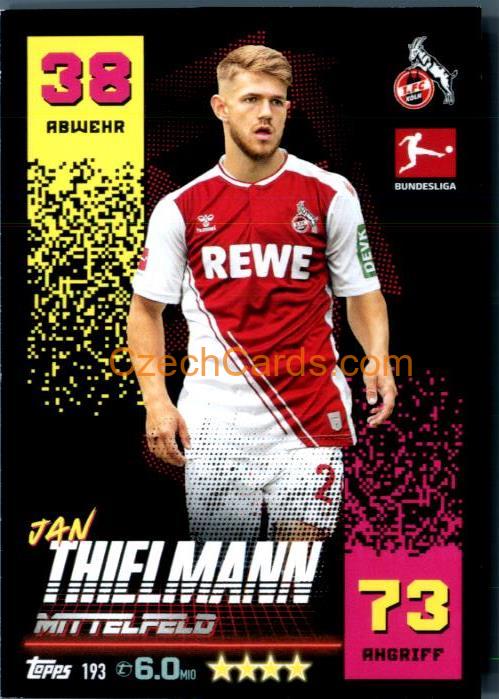 Jan Thielmann 2022/23 Topps Match Attax Bundesliga #193