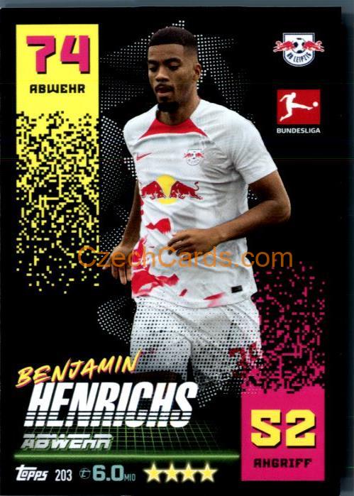 Benjamin Henrichs 2022/23 Topps Match Attax Bundesliga #203