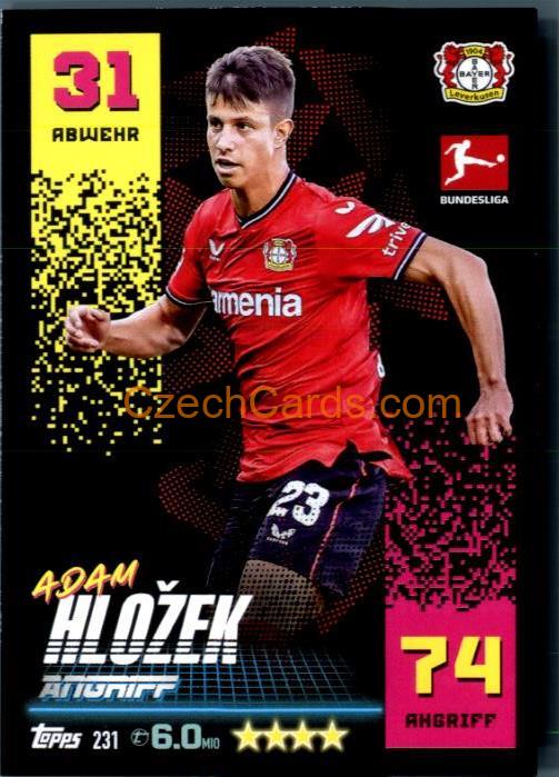 Adam Hložek 2022/23 Topps Match Attax Bundesliga #231