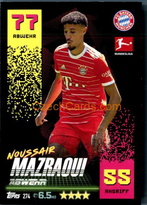 Noussair Mazraoui 2022/23 Topps Match Attax Bundesliga #274