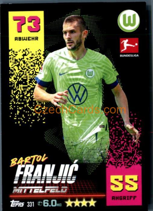 Bartol Franjić 2022/23 Topps Match Attax Bundesliga #331