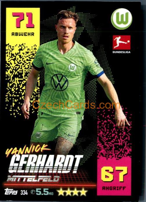 Yannick Gerhardt 2022/23 Topps Match Attax Bundesliga #334