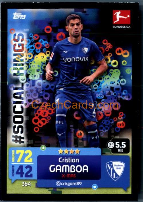 Christian Gamboa 2022/23 Topps Match Attax Bundesliga Social Kings #364