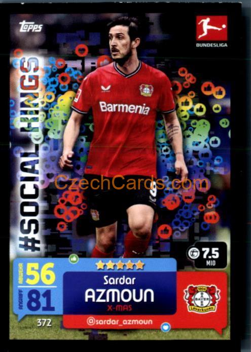 Sardar Azmoun 2022/23 Topps Match Attax Bundesliga Social Kings #372