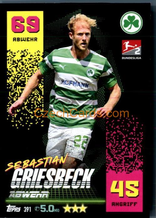 Sebastian Griesbeck 2022/23 Topps Match Attax Bundesliga 2.Bundesliga #391