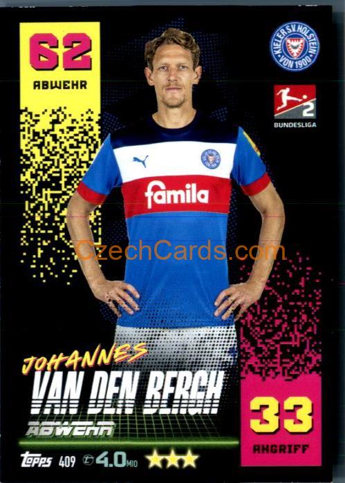Johannes van den Bergh 2022/23 Topps Match Attax 2.Bundesliga #409