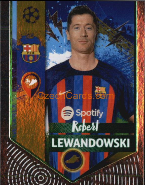 Robert Lewandowski 2022/23 Topps UCL Sticker foil GREEN  #200