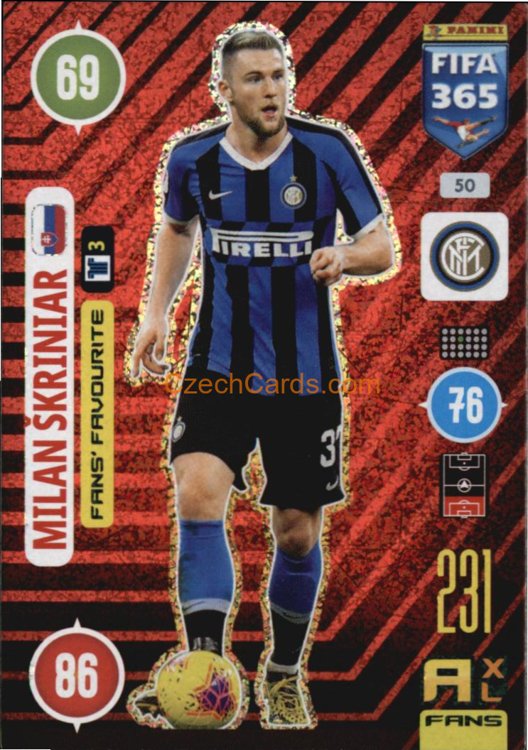 Milan Škriniar 2021 FIFA 365 Adrenalyn Team Badge #50