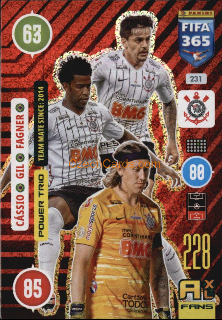 Cássio / Gil / Fagner 2021 FIFA 365 Adrenalyn Power Trio #231