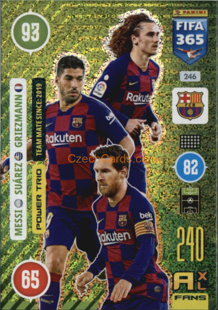 Messi / Suárez / Griezmann 2021 FIFA 365 Adrenalyn Power Trio #246