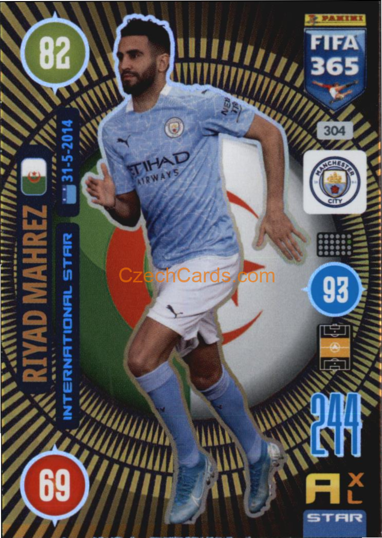 Riyad Mahrez 2021 FIFA 365 Adrenalyn International Star #304