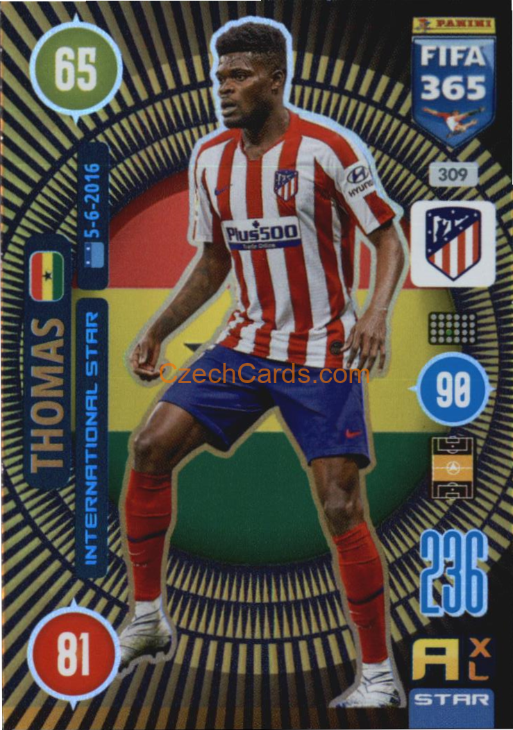 Thomas Partey 2021 FIFA 365 Adrenalyn International Star #309