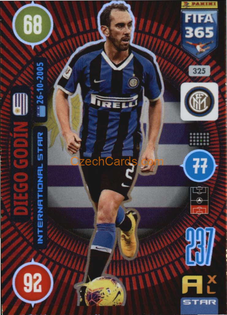 Diego Godin 2021 FIFA 365 Adrenalyn International Star #325