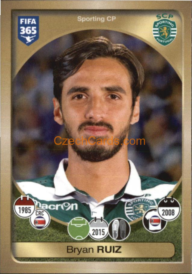 Bryan Ruiz Panini 2017 FIFA 365 Sticker #43