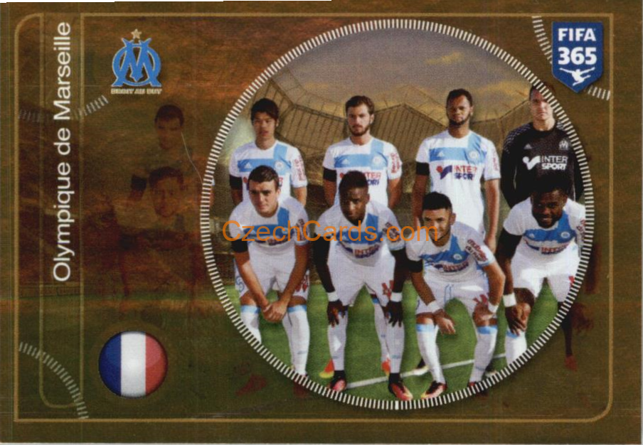 Olympique de Marseille team Panini 2017 FIFA 365 Golden Sticker #152
