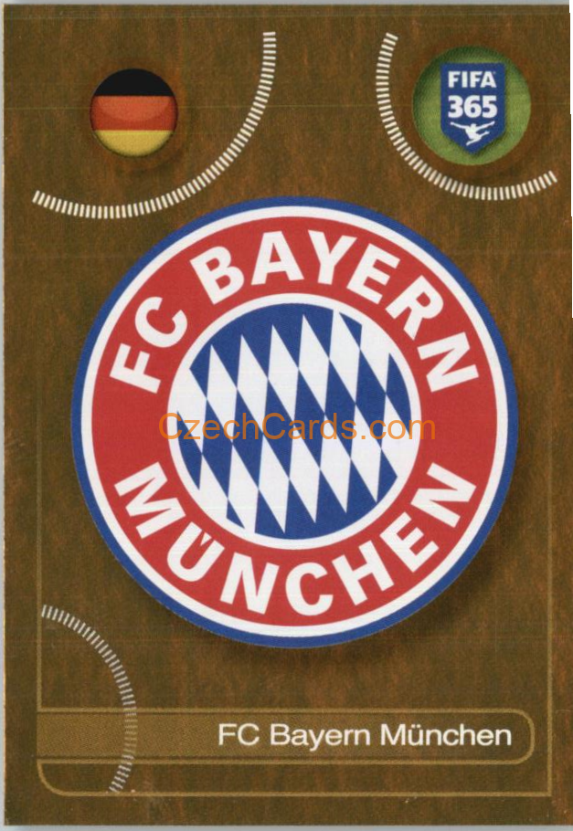 FC Bayern München logo Panini 2017 FIFA 365 Sticker shiny #301
