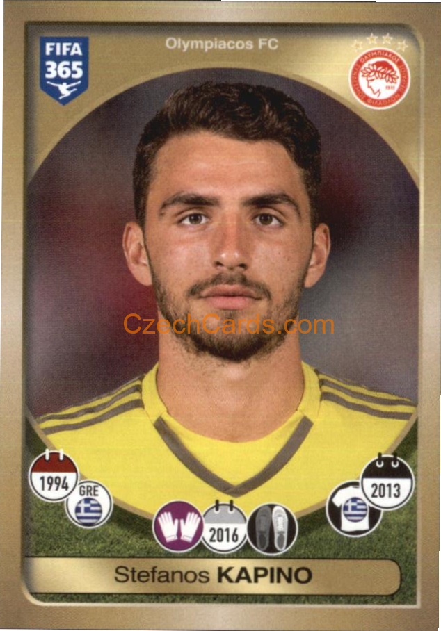 Stefanos Kapino Panini 2017 FIFA 365 Sticker #352