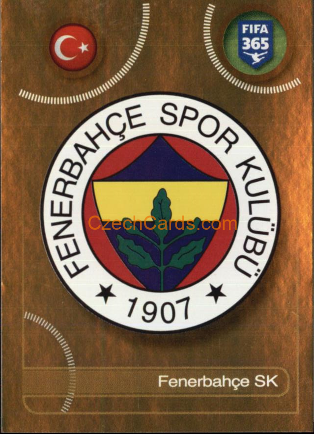 Fenerbahçe SK logo Panini 2017 FIFA 365 Sticker shiny #399