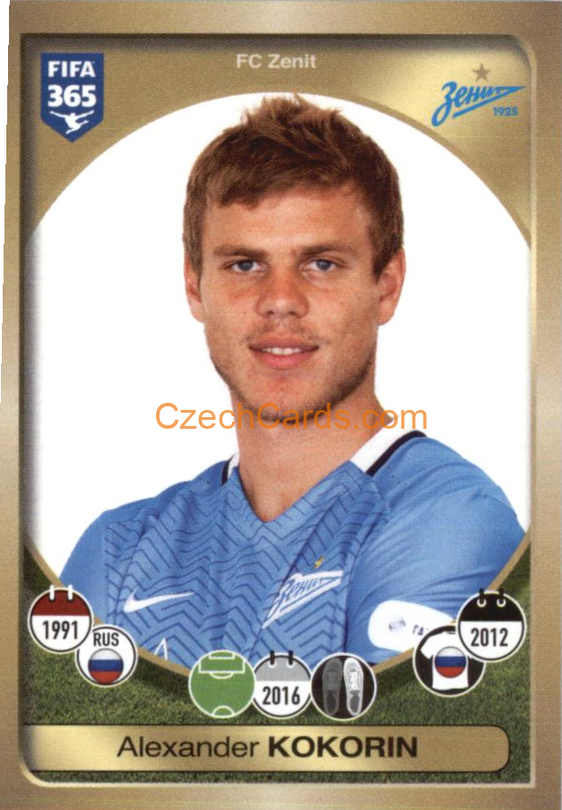 Aleksandr Kokorin Panini 2017 FIFA 365 Sticker #434