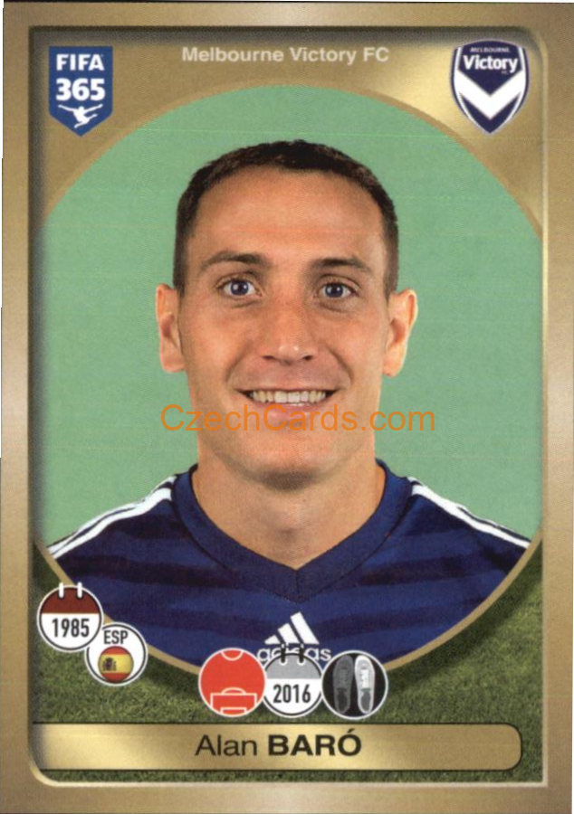 Alan Baró Panini 2017 FIFA 365 Sticker #453