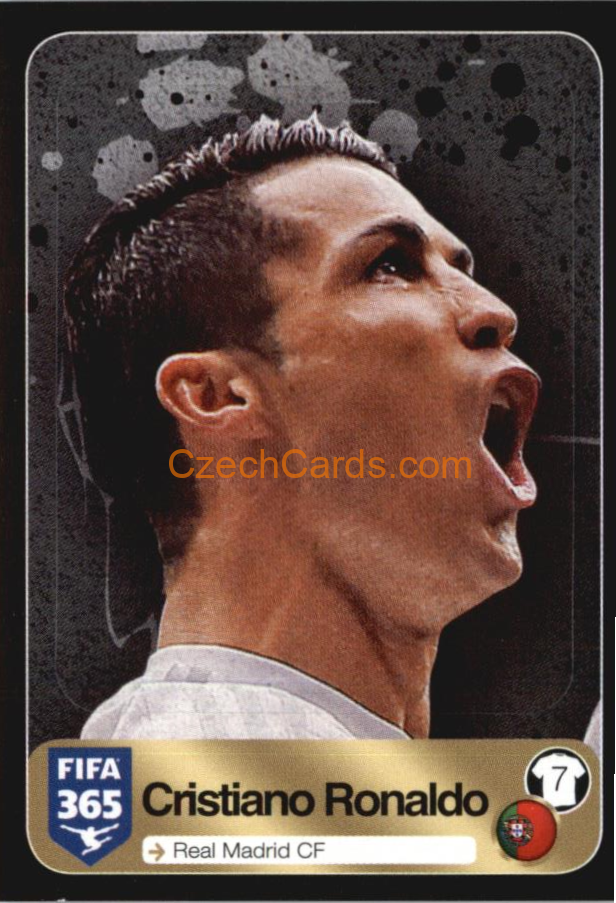 Cristiano Ronaldo Panini 2017 FIFA 365 Sticker Football Icons shiny #558