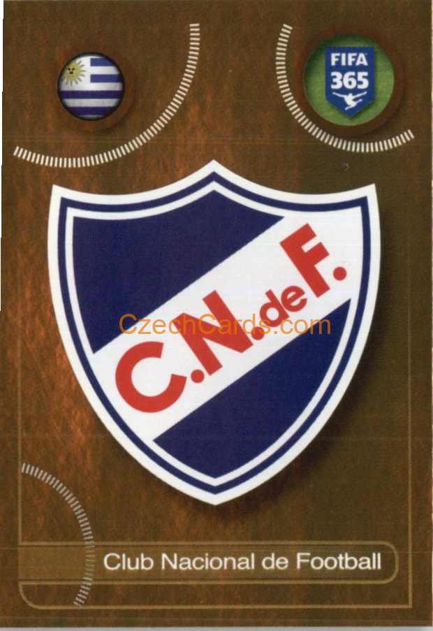 Club Nacional de Football logo Panini 2017 FIFA 365 Sticker shiny #575