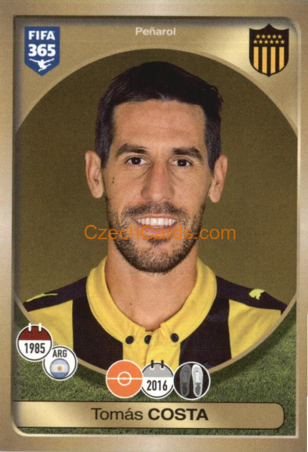 Tomás Costa Panini 2017 FIFA 365 Sticker #594